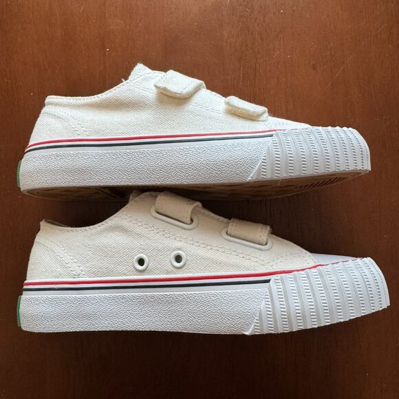 NWT PF Flyers Boy's Center Lo 3V White Canvas 13 Little Kid Hook and Loop Strap - Picture 2 of 8